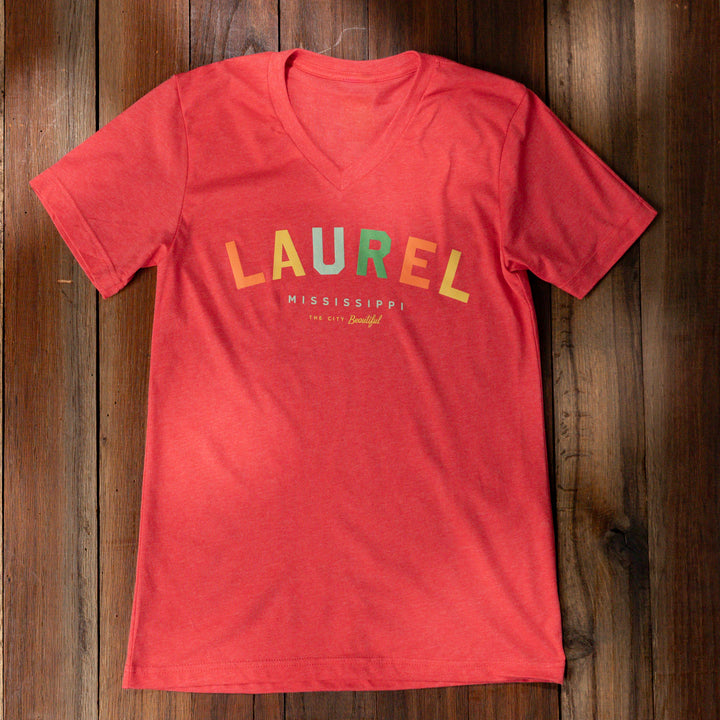 Red Laurel Colors V-neck T-Shirt