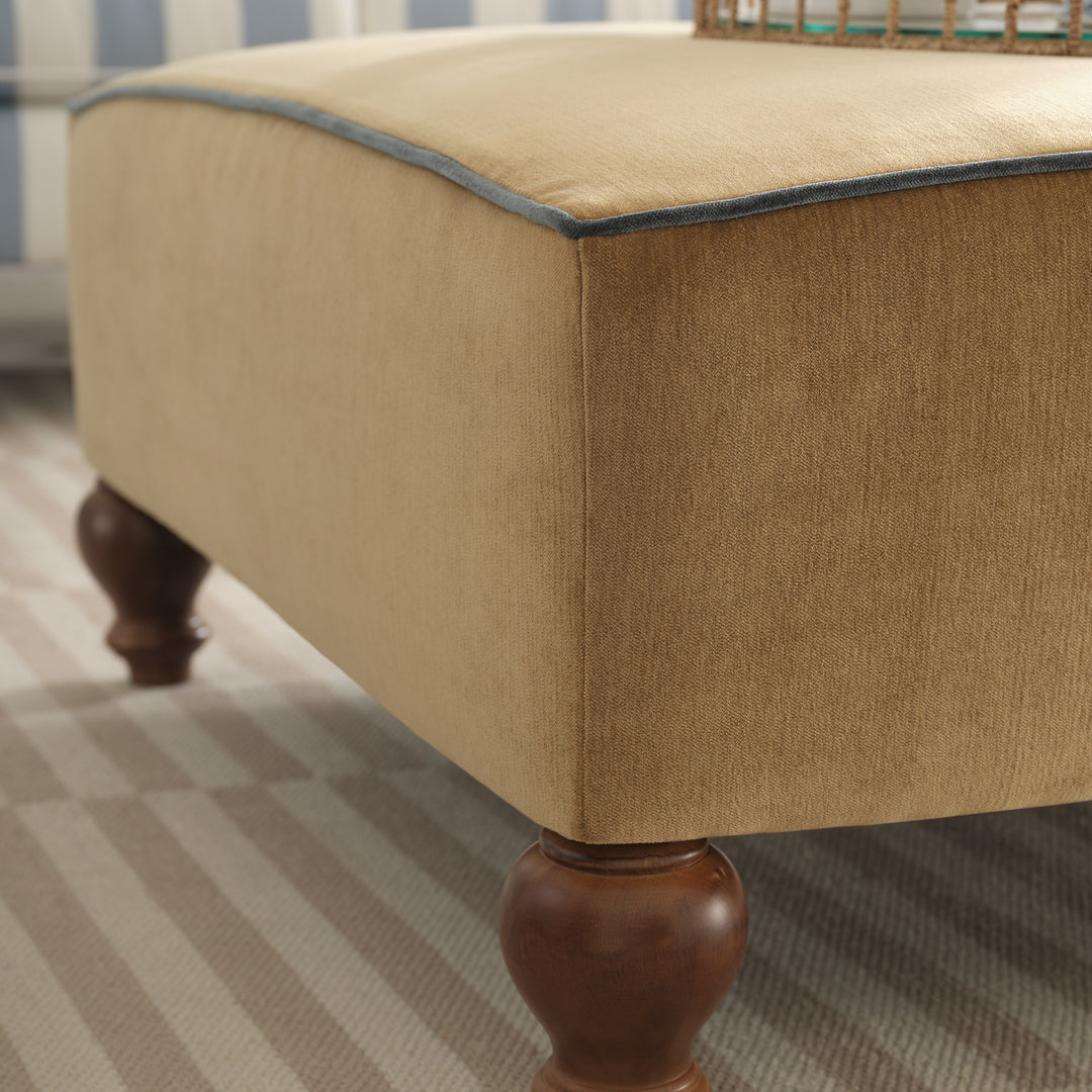 Renelle Ottoman - Hazel Velvet