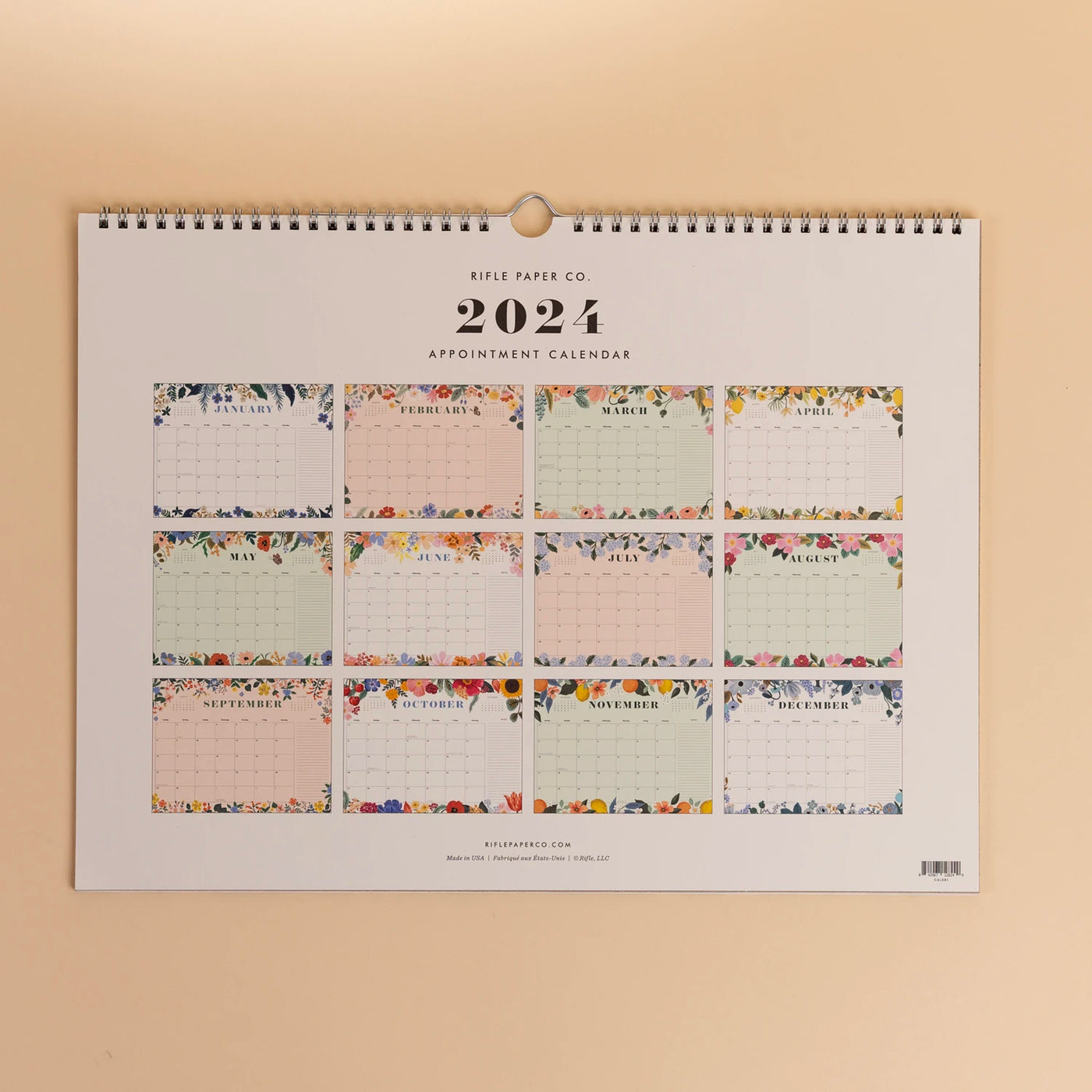 Rifle Paper Co. 2024 Blossom Appointment Wall Calendar