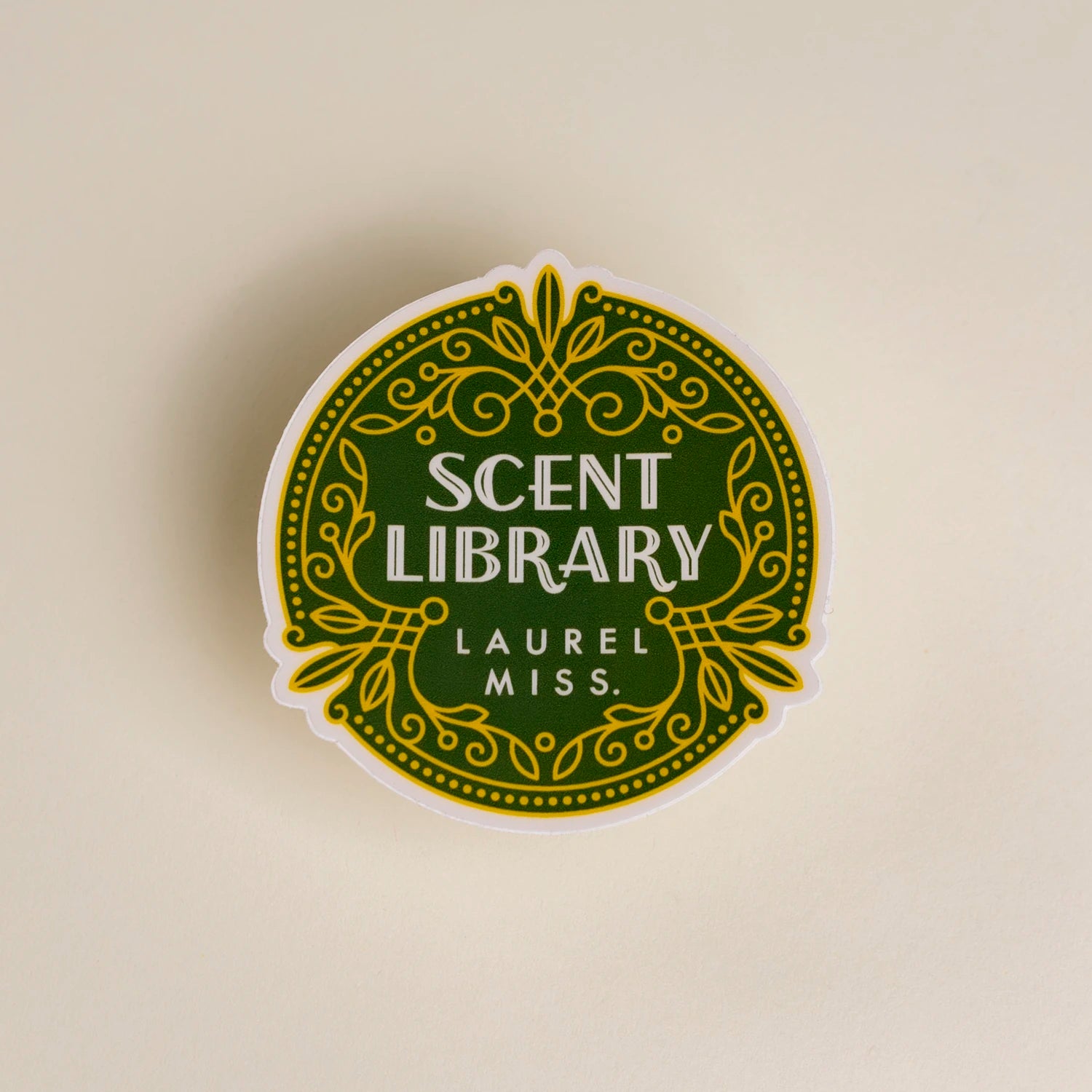 Scent Library Seal Die Cut Decal Laurel Mercantile