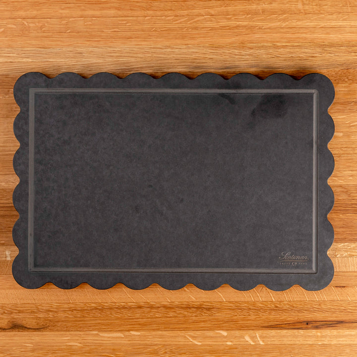 Stone Black Scalloped Cutting Board