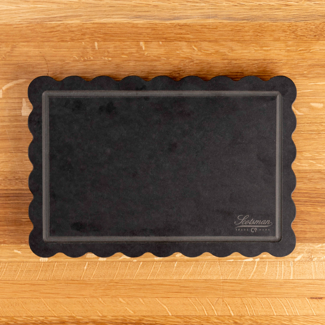 Stone Black Scalloped Cutting Board