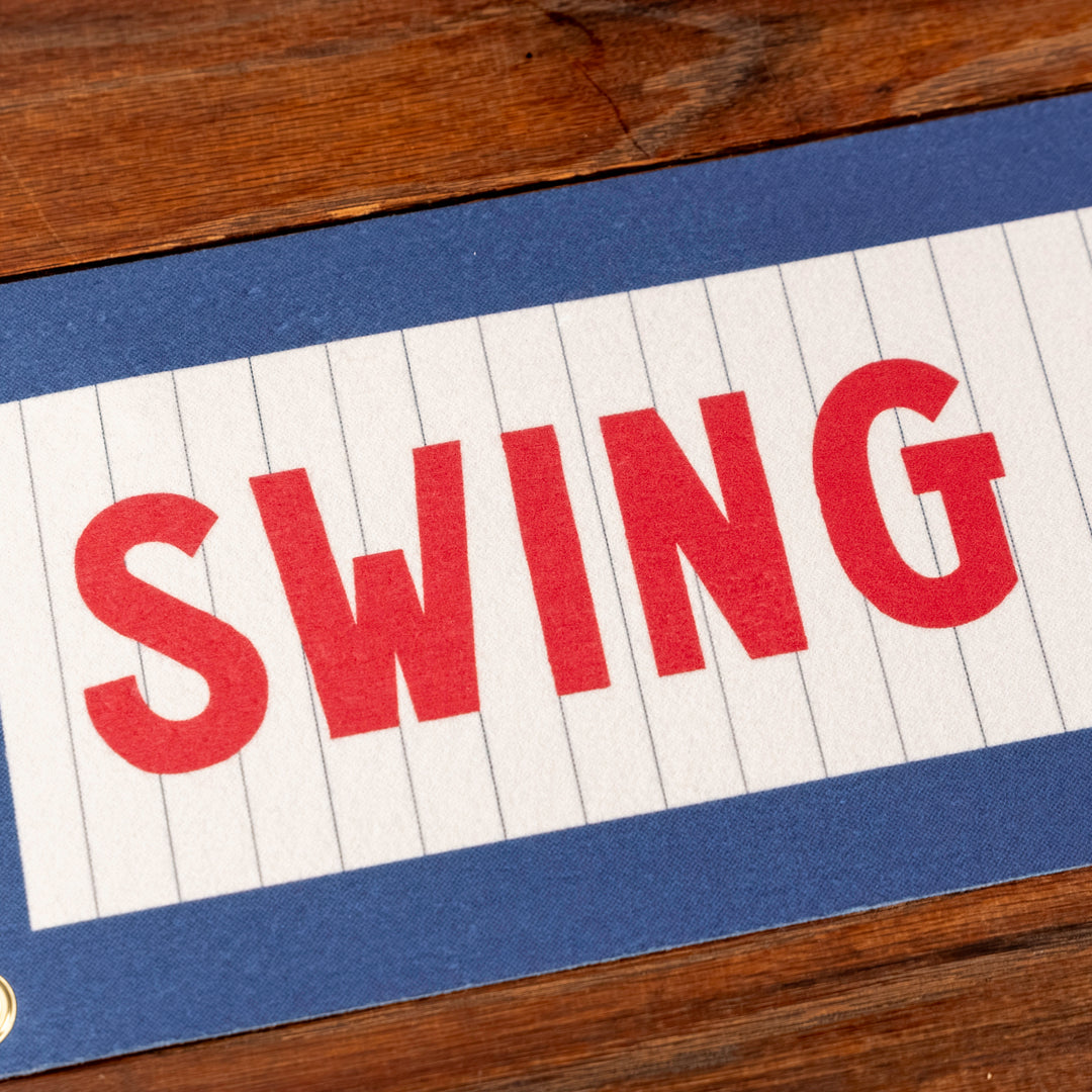 Swing For the Fences Felt Sign Banner