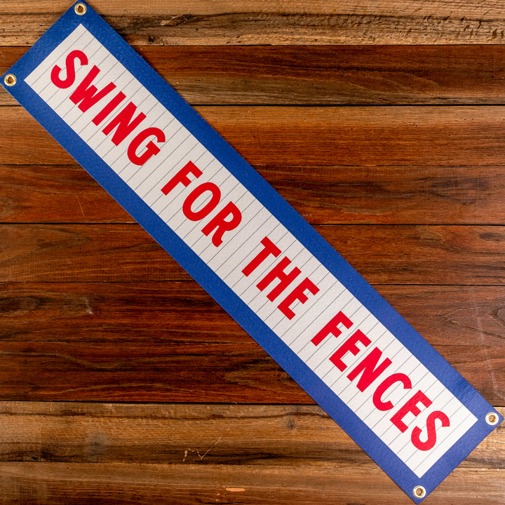 Swing For the Fences Felt Sign Banner