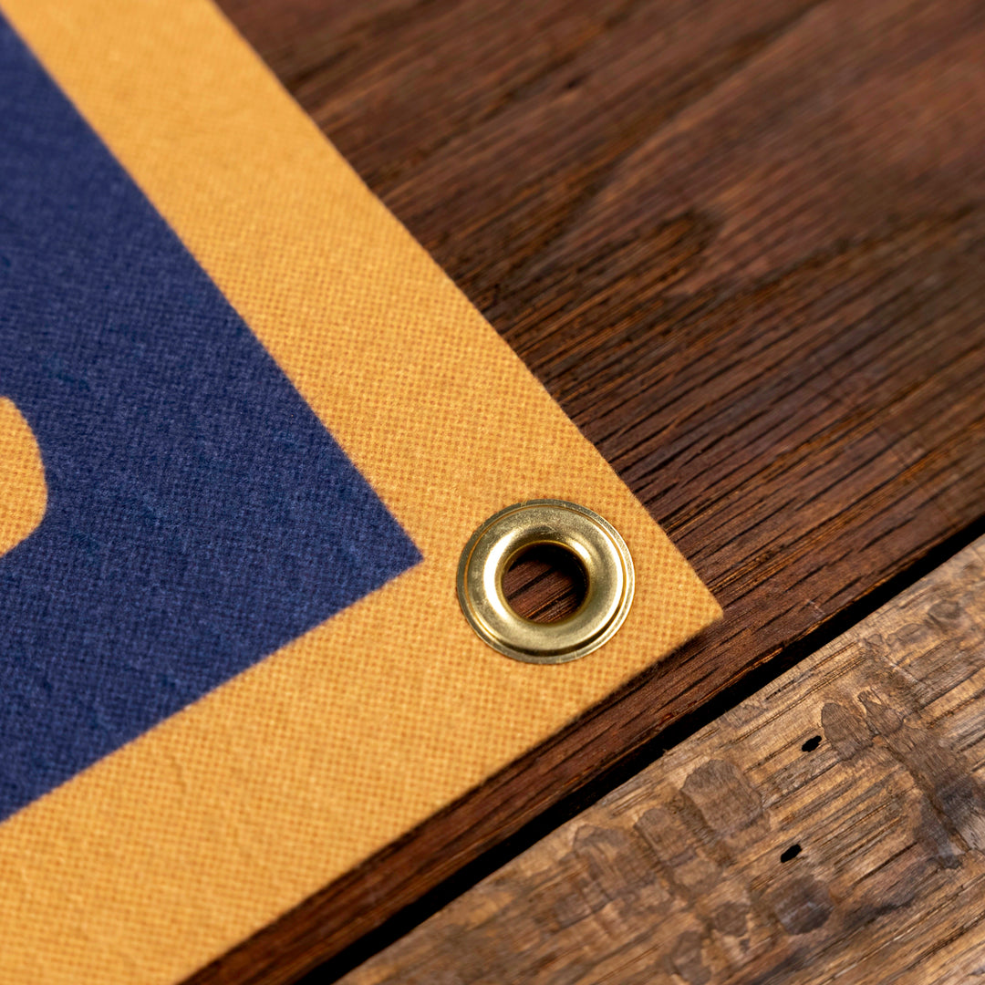 This Must Be The Place Felt Banner - Blue &amp; Gold