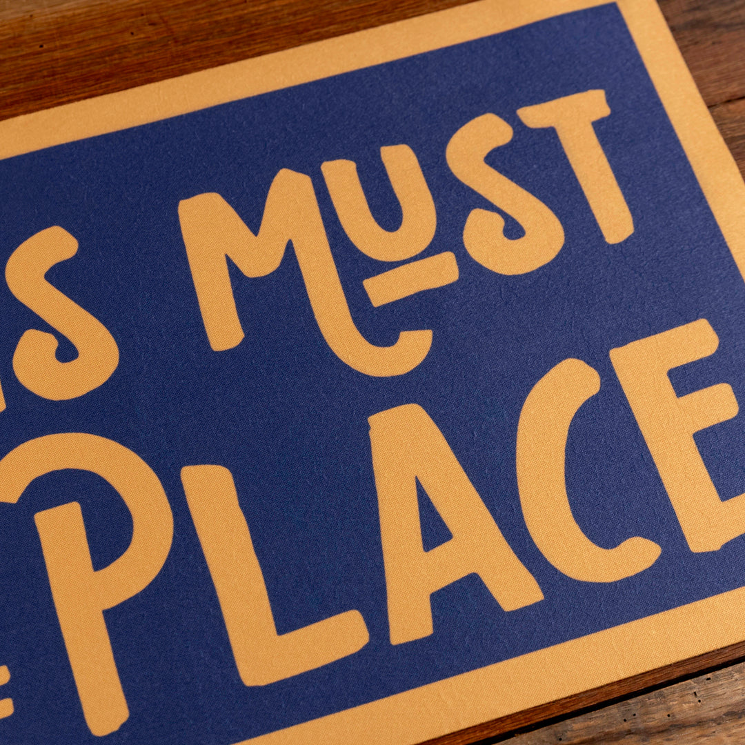 This Must Be The Place Felt Banner - Blue &amp; Gold