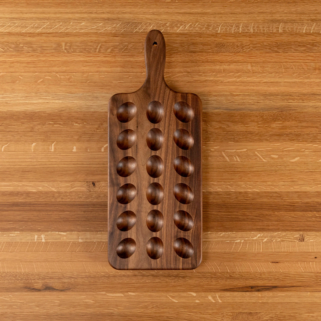 Walnut Deviled Egg Tray | 18 egg