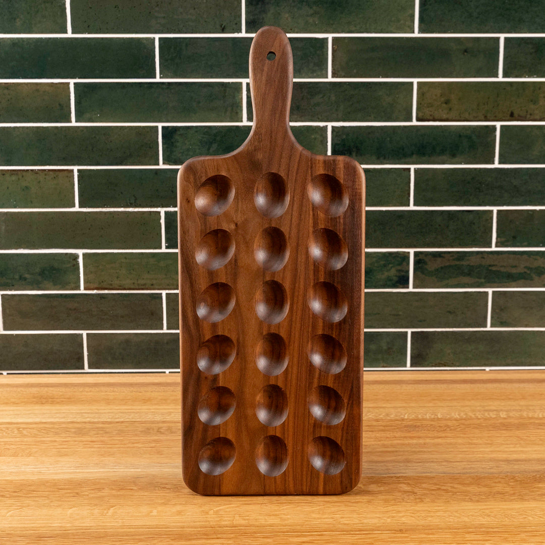 Walnut Deviled Egg Tray | 18 egg
