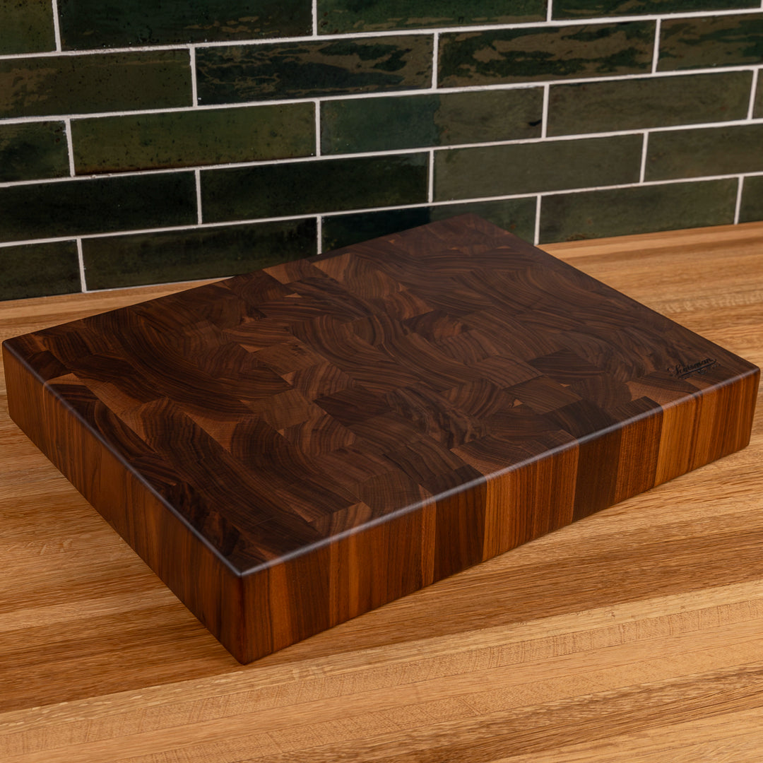 Rectangular End Block Walnut End Grain Rectangle Butcher Block – Laurel Mercantile