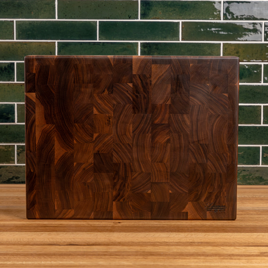 Rectangular End Block Walnut End Grain Rectangle Butcher Block – Laurel Mercantile