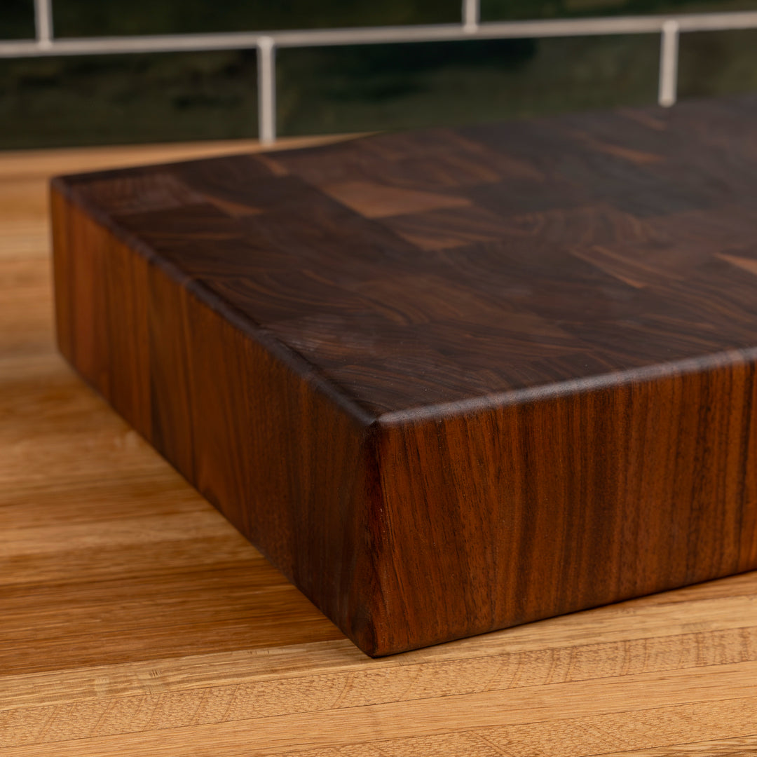 Rectangular End Block Walnut End Grain Rectangle Butcher Block – Laurel Mercantile