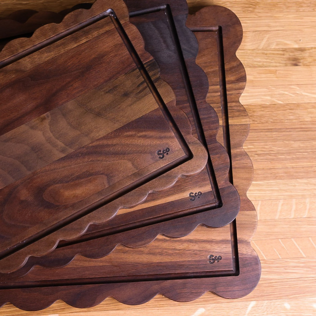 Walnut Scalloped Serving Board