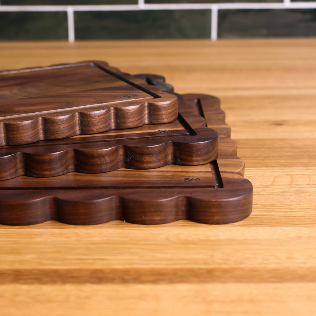 Walnut Scalloped Serving Board