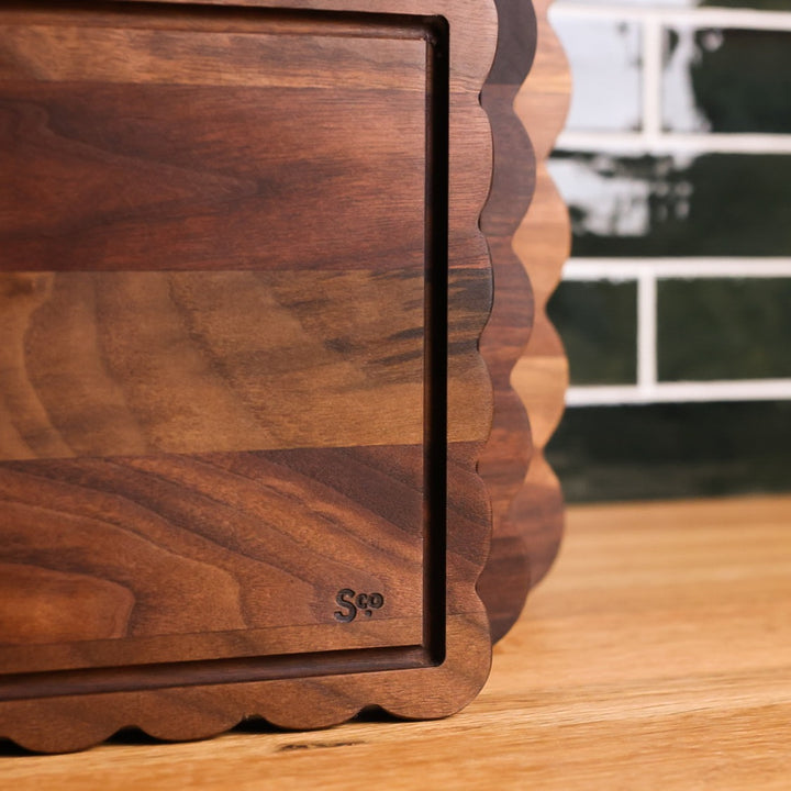 Walnut Scalloped Serving Board