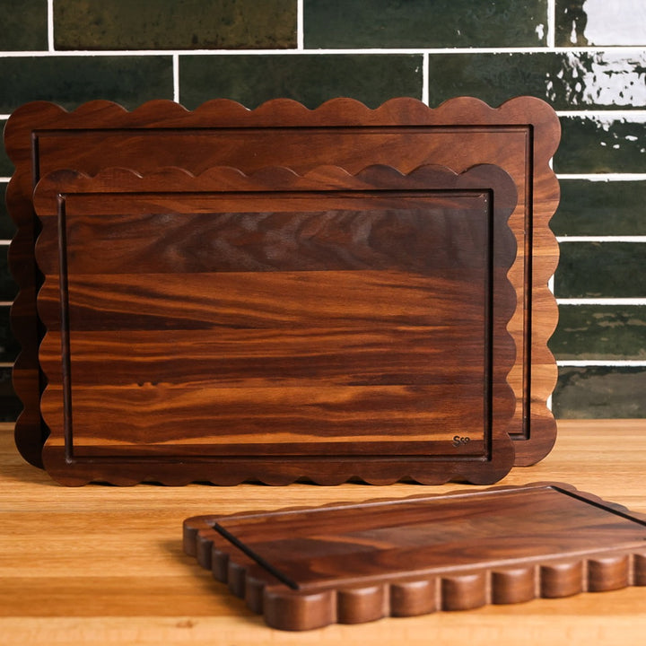 Walnut Scalloped Serving Board
