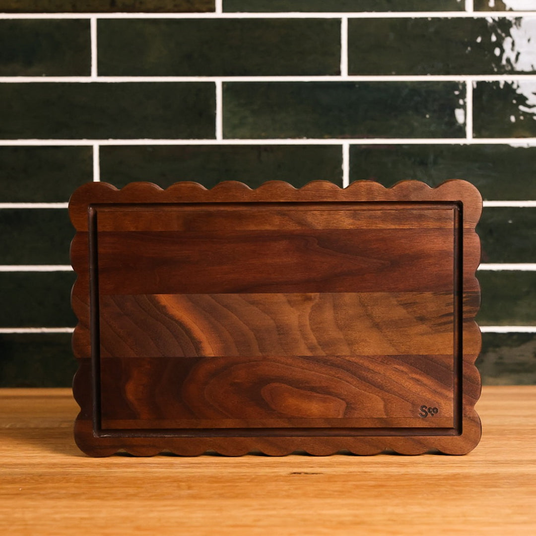 Walnut Scalloped Serving Board