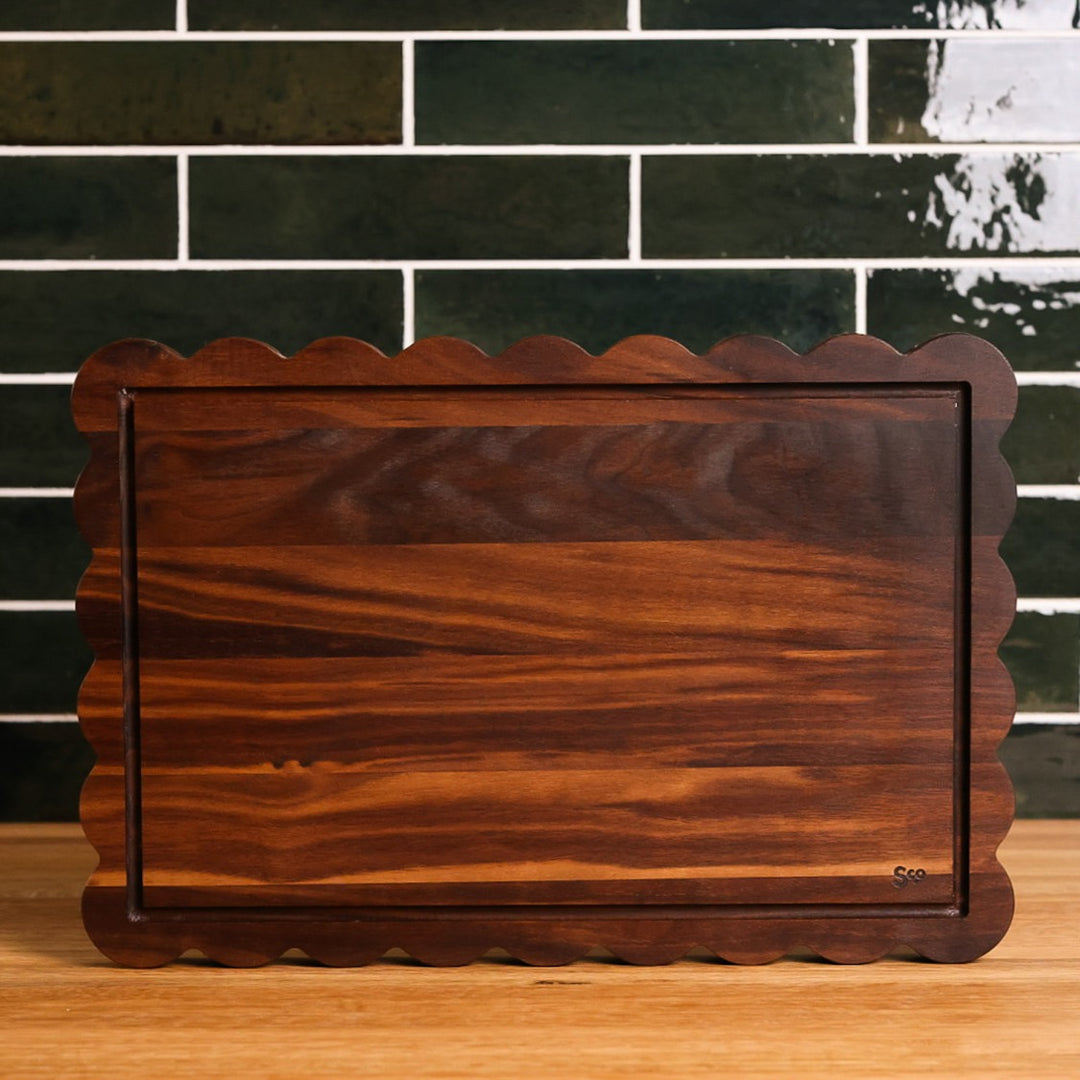 Walnut Scalloped Serving Board