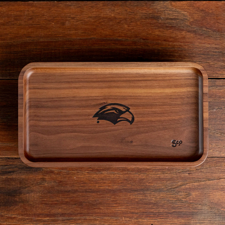 Walnut Southern Miss Wooden Valet | Eagle