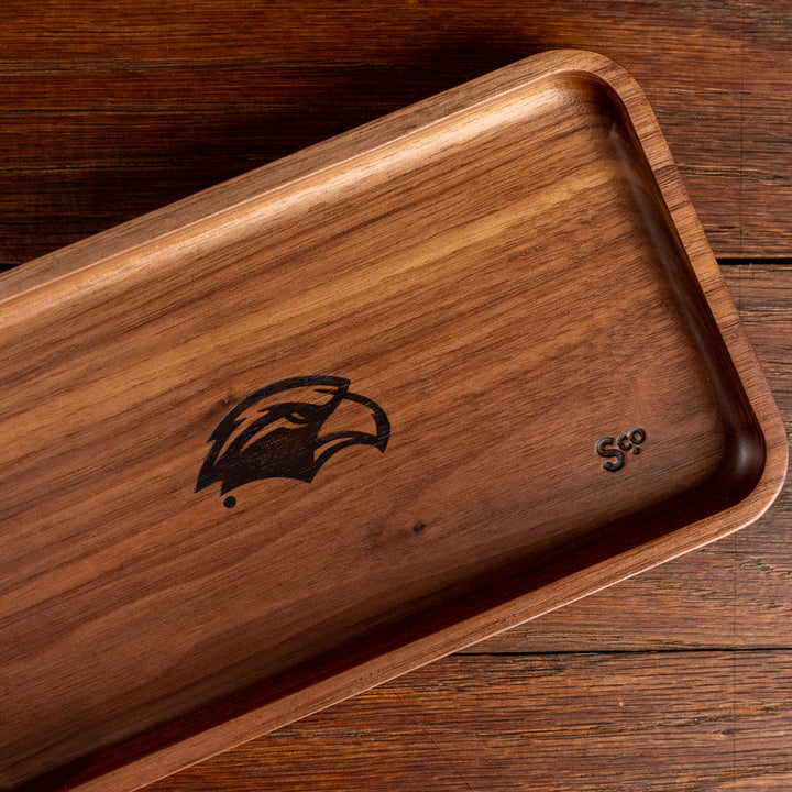 Walnut Southern Miss Wooden Valet | Eagle