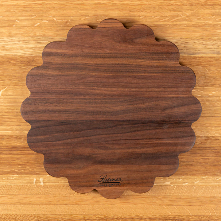 Walnut Scalloped Deviled Egg Tray