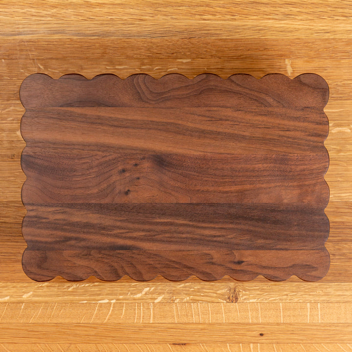 Walnut Scalloped Serving Board