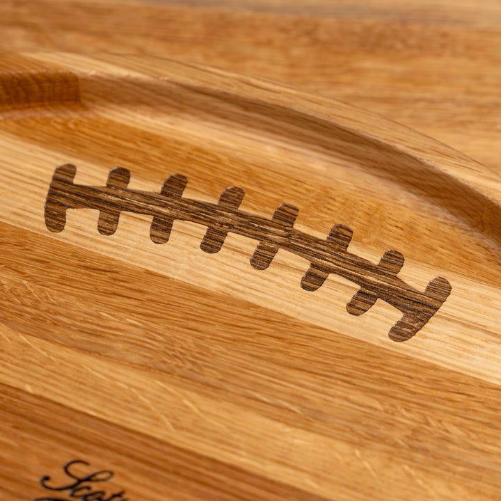 White Oak Football Snack Tray