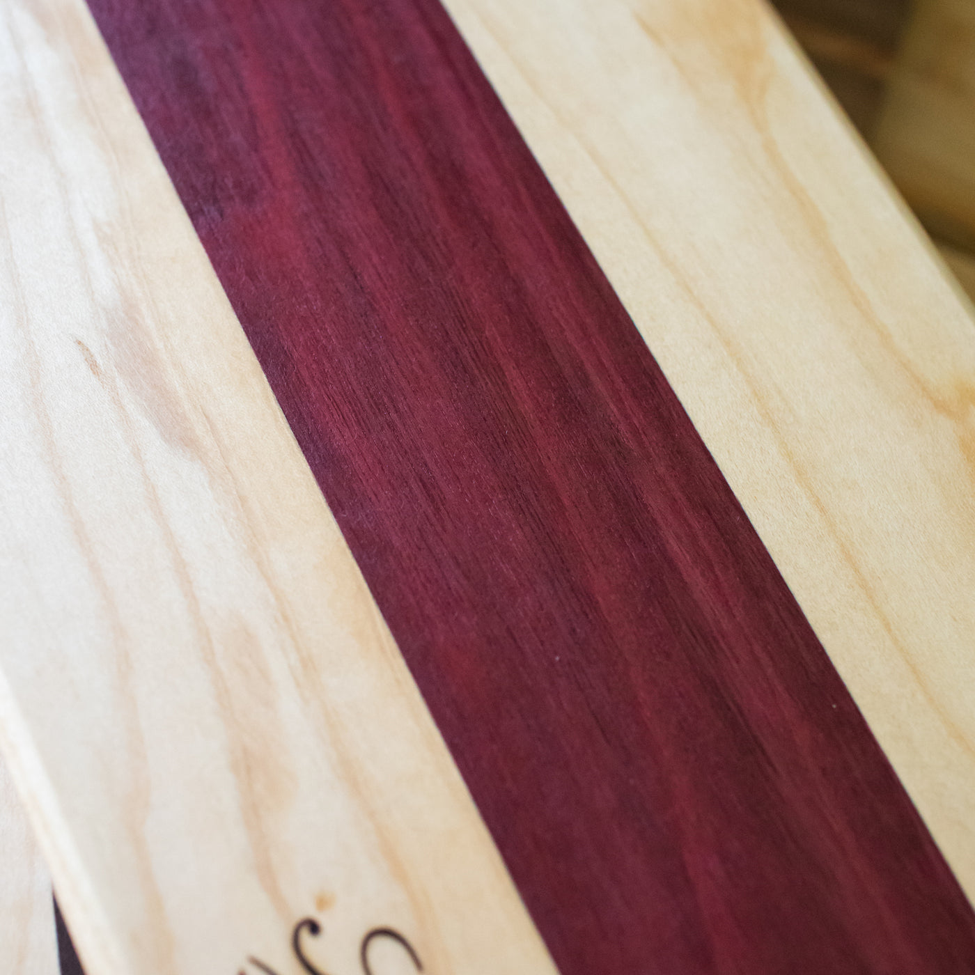 Maple and Purple Heart Serving Board