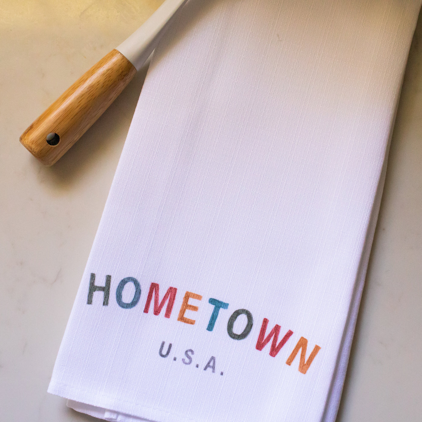 Hometown USA Tea Towel