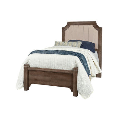 LMCo. Bungalow Collection Upholstered Bed with Low Profile Footboard - Twin and Full