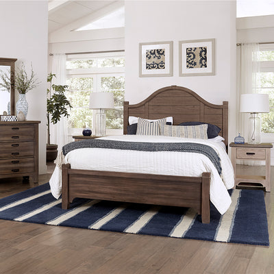 LMCo. Bungalow Collection Arch Bed with Low Profile Footboard - King and Queen