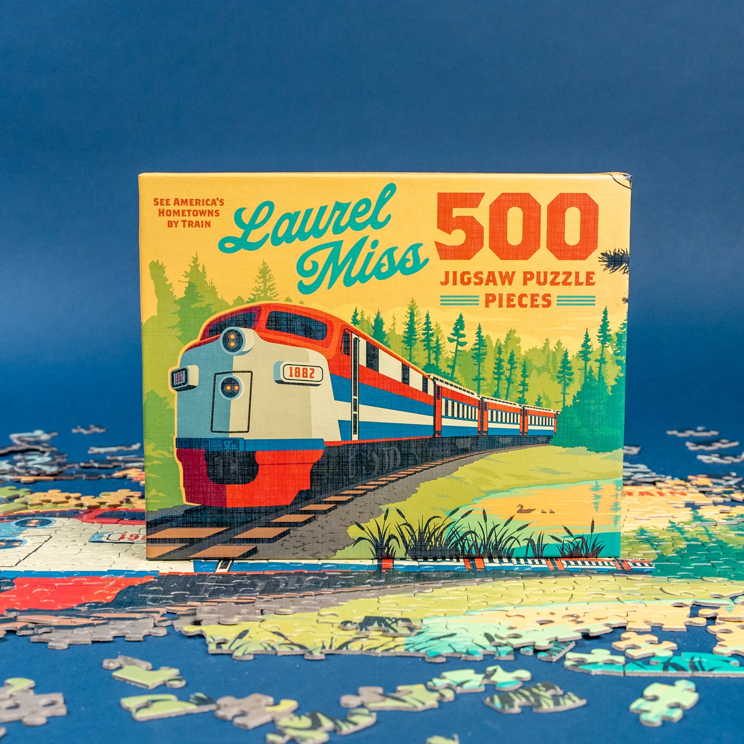 Laurel Train Mural Puzzle Laurel Mercantile