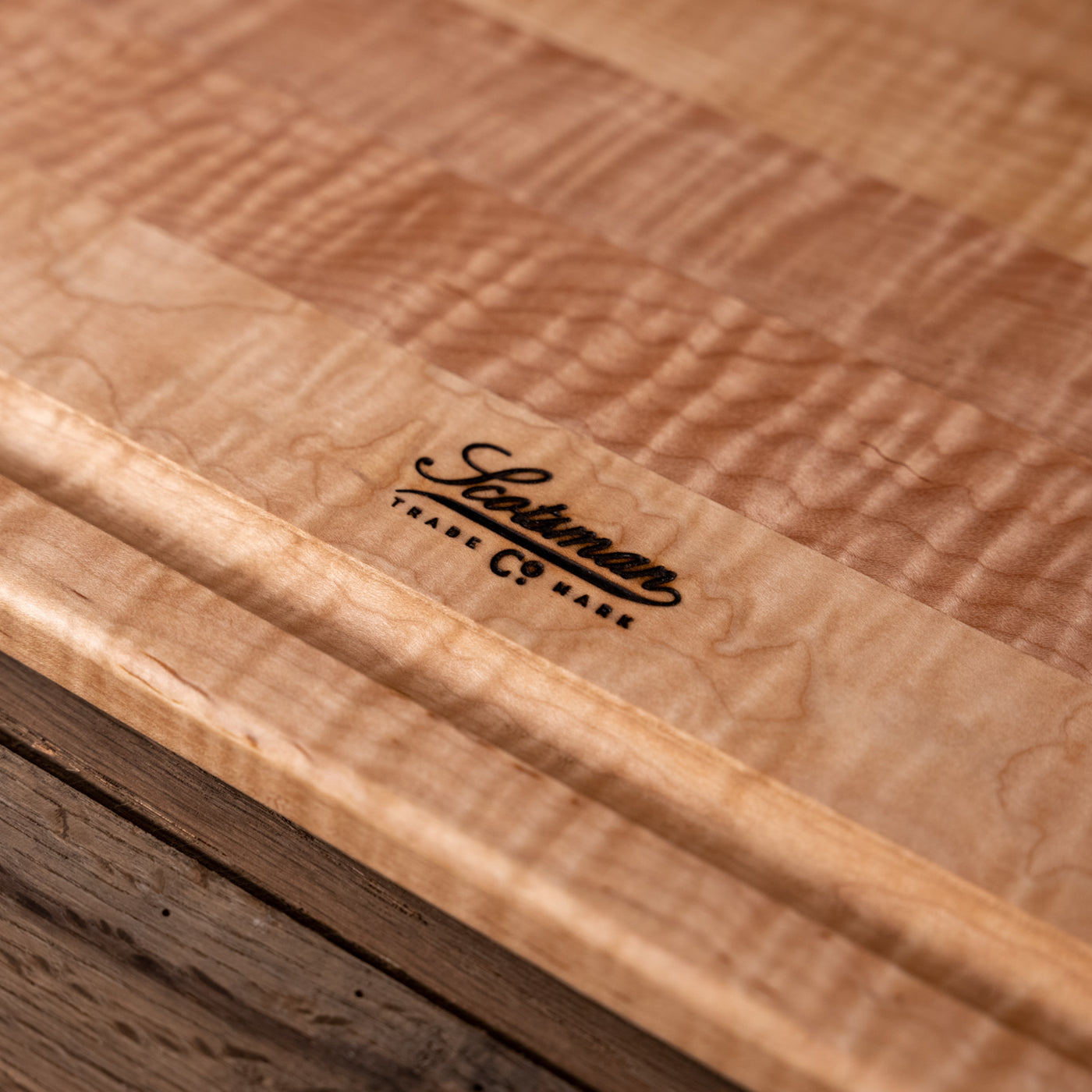 Curly Maple Grilling Board with Handles