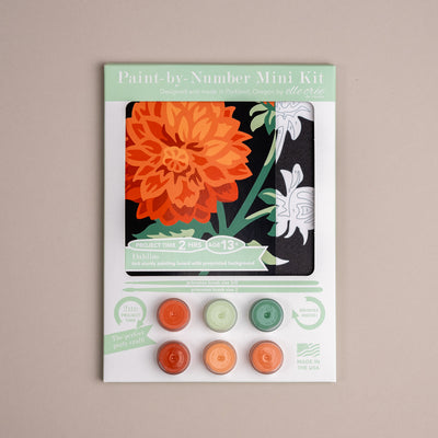 Dahlias Mini Paint-by-Number Kit