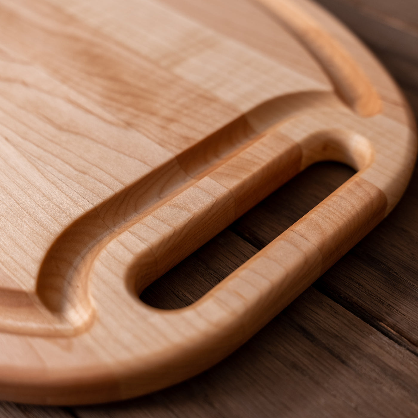 Maple Oval Grilling Board with Handles