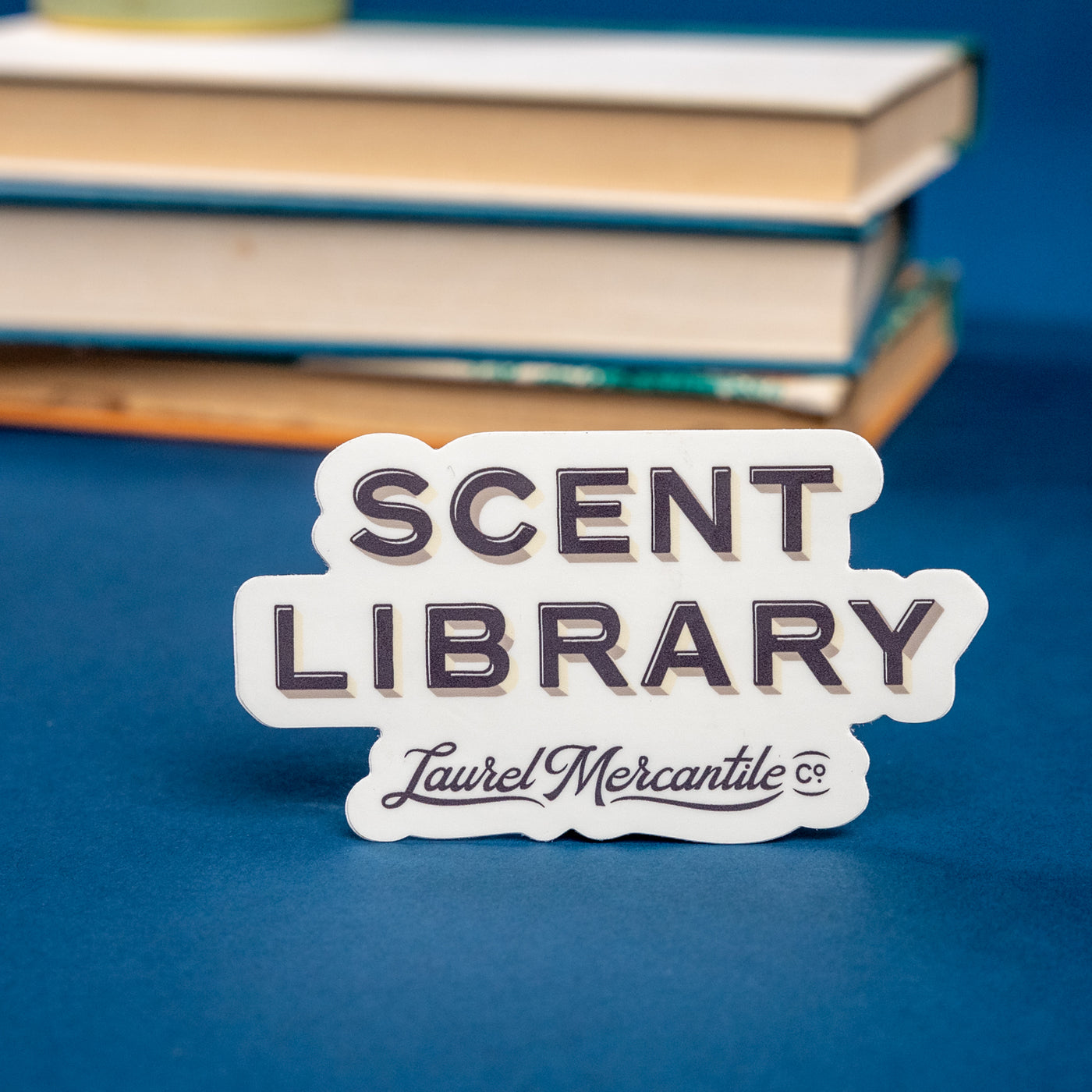 Scent Library Stack Die Cut Decal Laurel Mercantile