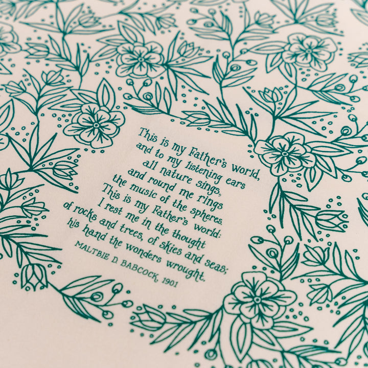 This is My Father's World Hymn Tea Towel