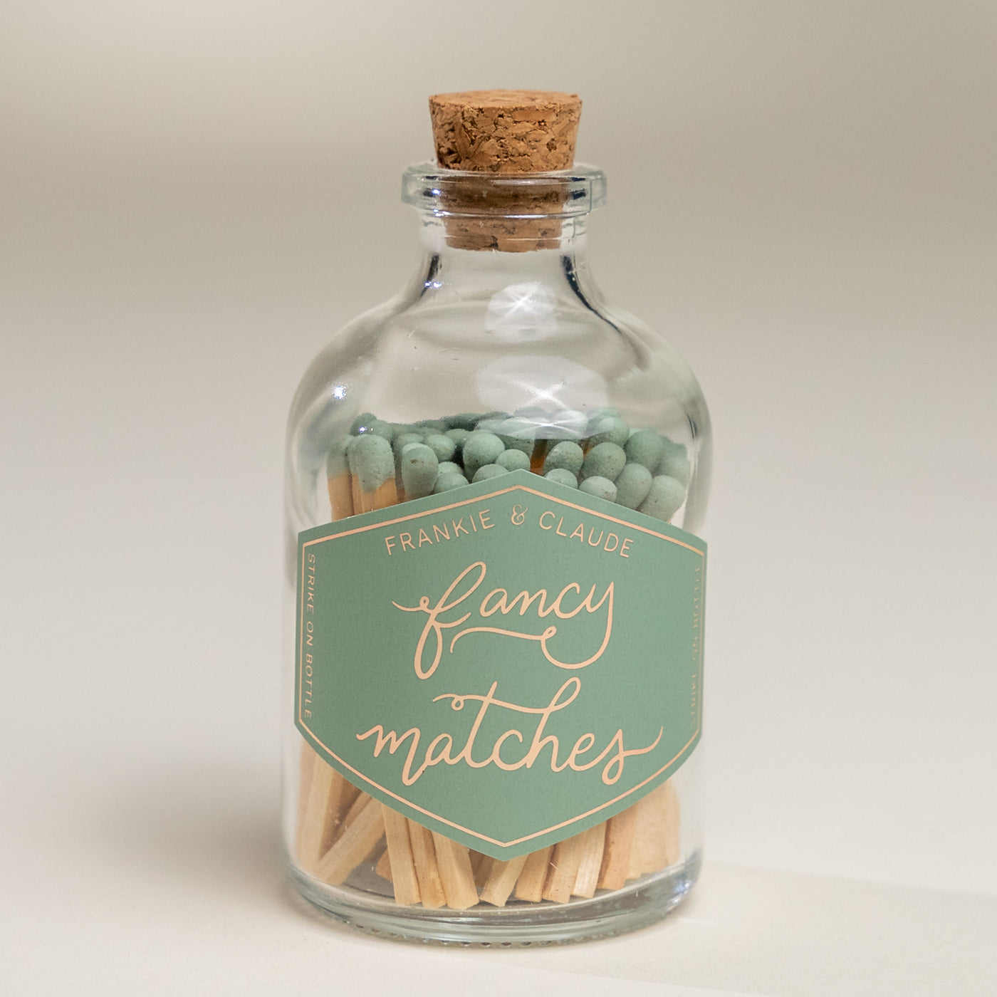 Sage Green Fancy Matches Small Jar