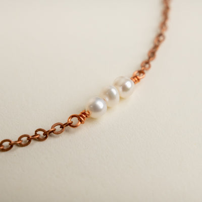 Novi Three Pearl Necklace