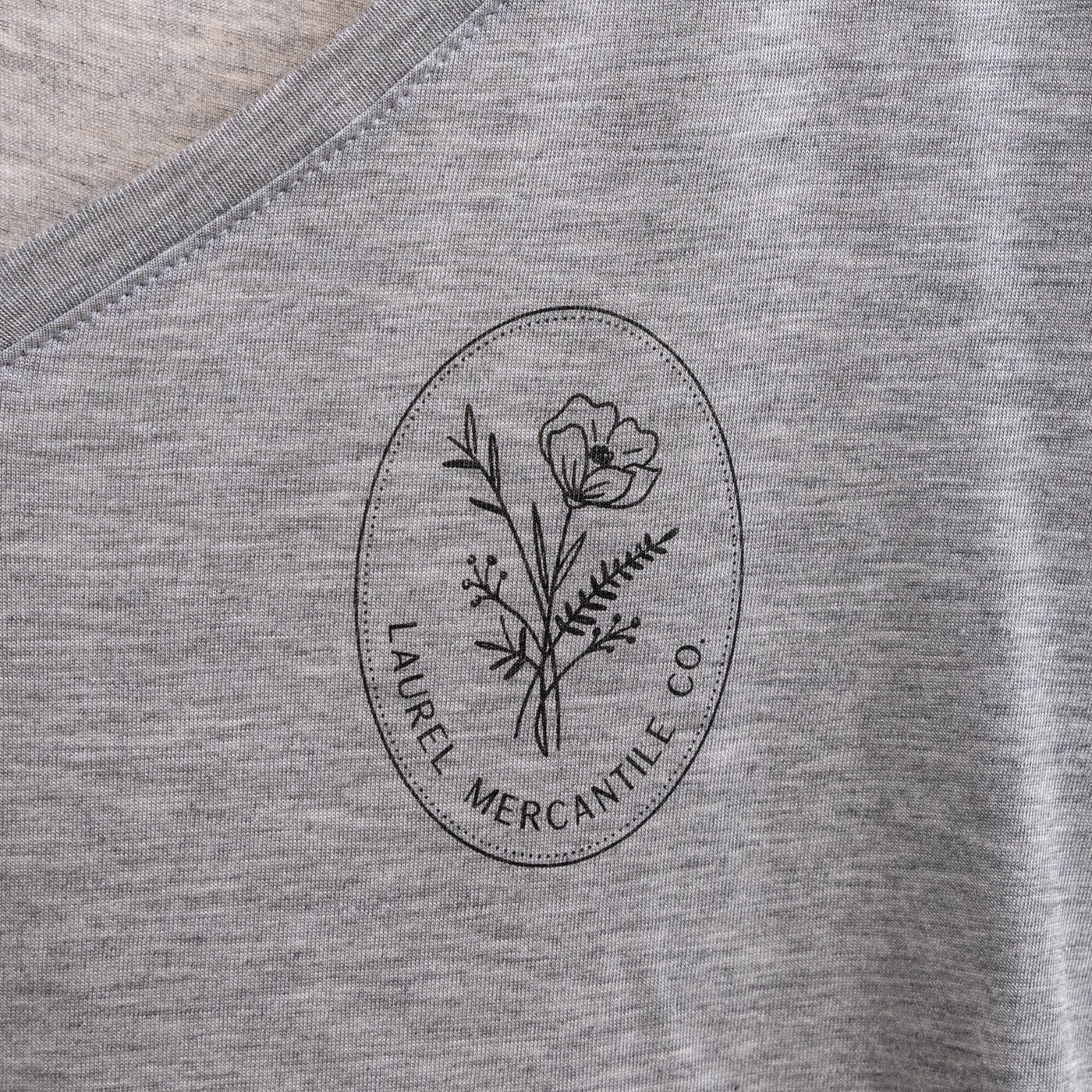 Laurel Mercantile Floral Slouchy V-Neck T-shirt