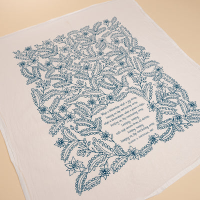 Leaning on the Everlasting Arms Hymn Tea Towel