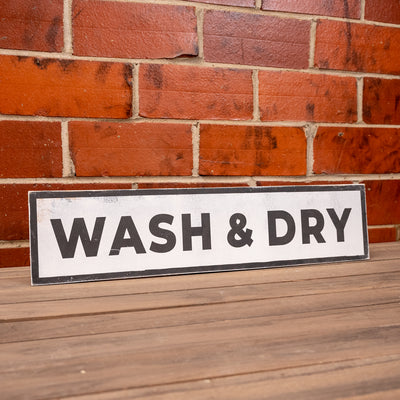 Wash and Dry Sign