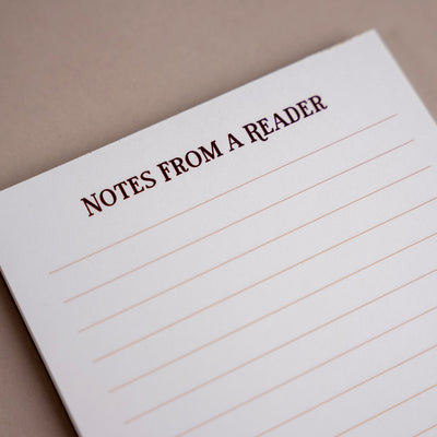 Notes From a Reader Notepad