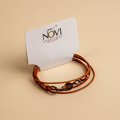Novi Brown Leather Bracelet