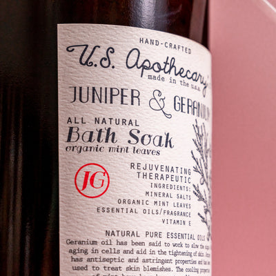 US Apothecary Juniper + Geranium Bath Soak