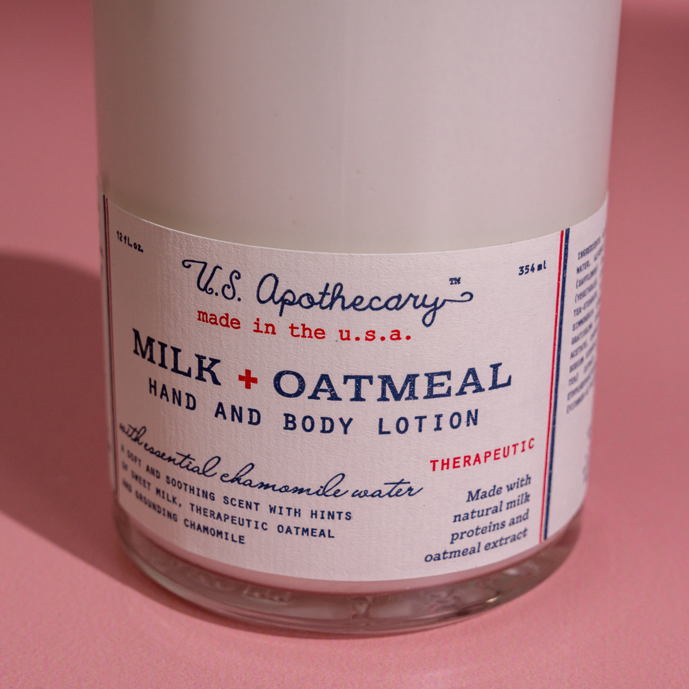 US Apothecary Milk + Oatmeal Hand and Body Lotion