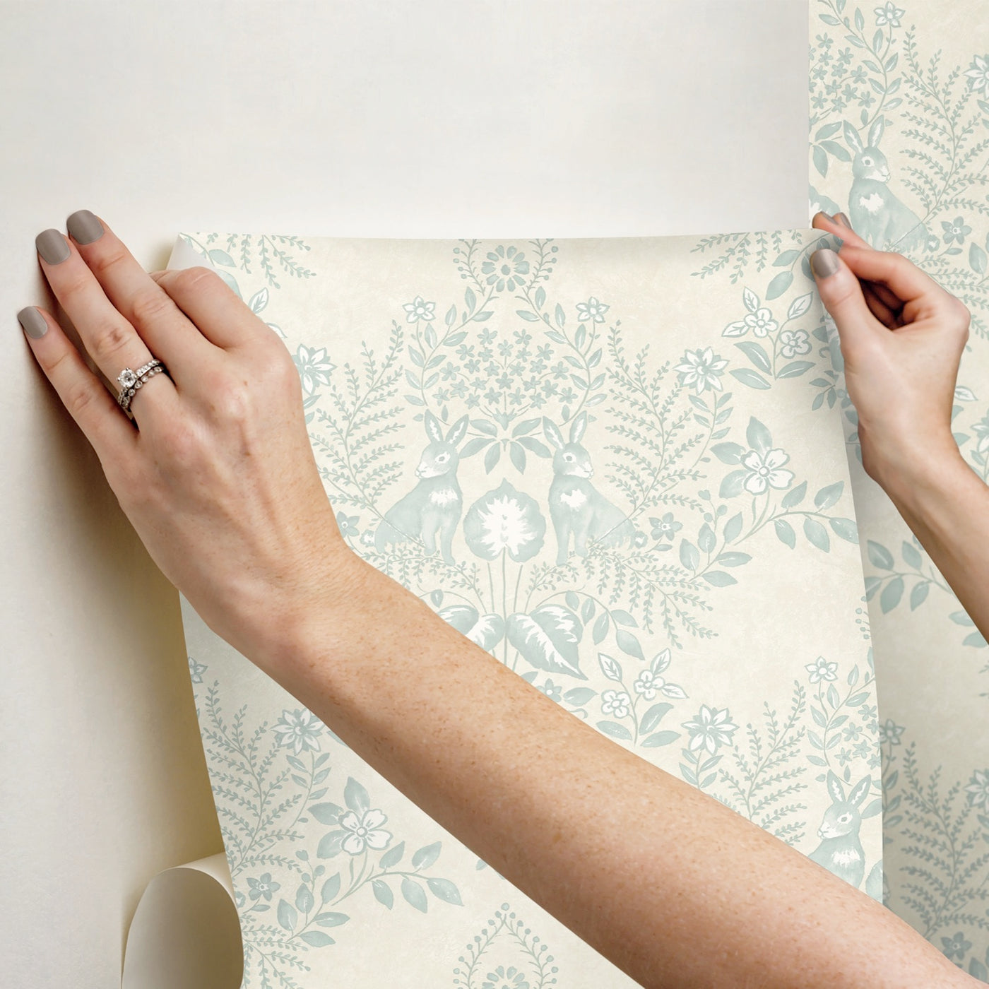 Cottontail Toile Premium Peel + Stick Wallpaper Roll
