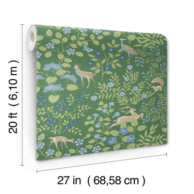 Woodland Floral Premium Peel + Stick Wallpaper Roll