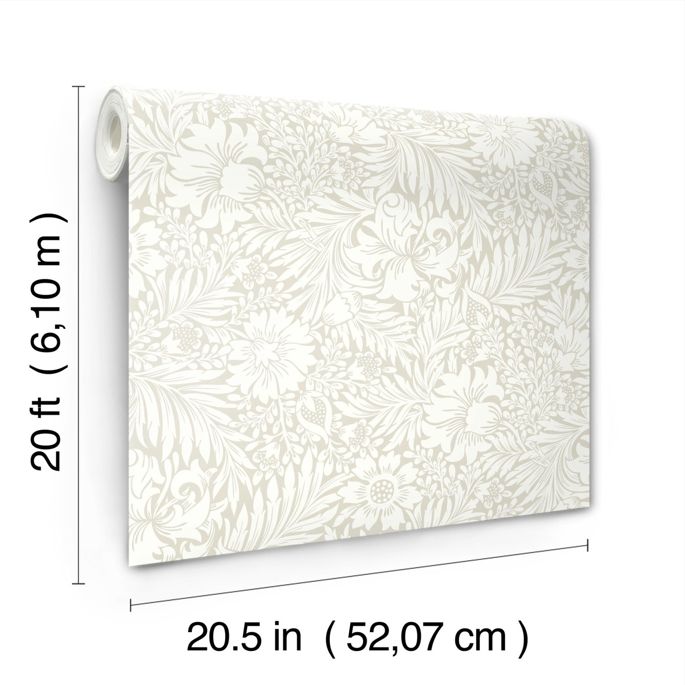 Modern Acanthus Premium Peel + Stick Wallpaper Roll