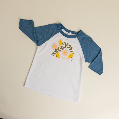 Laurel, Miss Floral Toddler Baseball T-Shirt